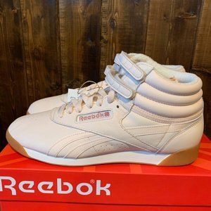 Women's Reebok Freestyle F/S Hi-tops Pale Pink with Gum Soles Size 11